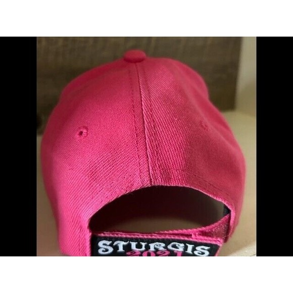 Rally & Races 2021 Sturgis 81 Years Adjustable Hat Pink Black White GUC - Picture 3 of 4